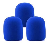 LEFXMOPHY SM57 Pop Filter for Shure SM57 / 545 / Beta SM57A Series Mics Replacement for A2WS Microphone Spongue Windscreen 3-Pack Blue Foam Cover