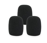 LEFXMOPHY SM57 Windscreen, Mic Foam Replacement for Shure SM57 Vocal Microphone Pop Filter, Black Noise-cancellation Windsock Cover 3-pack