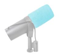 LEFXMOPHY SM7B Pop Filter for Shure SM7B SM7dB Vocal Microphone Replacement Windscreen, Greenish Blue Furry Wind Muff Deadcat Cover