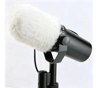 LEFXMOPHY White Furry SM7B Windscreen Pop Filter for Shure SM7B SM7dB Vocal Microphone Replacement Deadcat Wind screen Muff Cover