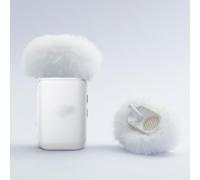 LEFXMOPHY White Windscreen for DJI MIC 2 (2024)/ MIC2 / OSMO POCKET 3 Microphone Furry Wind Muff Foam (Not for Dji Mic 1 2023), 2-Pack