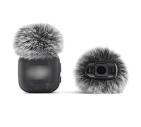 LEFXMOPHY Windscreen for DJI Mic 3 Wireless Microphone, Grey Furry Wind Muff Pop Filter, 2-Pack