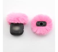 LEFXMOPHY Windscreen for DJI Mic 3 Wireless Microphone Replacement Pop filter, Pink Furry Wind Muff, 2-Pack