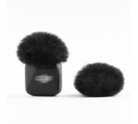 LEFXMOPHY Windscreen for DJI MIC MINI Wireless Microphone 2024 Latest Version Furry Wind Muff Deadcat Cover, 2-Pack Black