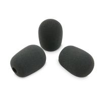 LEFXMOPHY WindScreen for Shure Podium Mic MX418/C MX418S MX418D MX405 MX410 MX415 MX412 Gooseneck Microphone RK412WS Snap-Fit Wind Screen Replacement Pop Filter 3-pack Black Cover Foam Tips