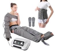 Leg Air Compression Machine Recovery System, 6-Cavity Lymphatic Drainage Massager Legs Arm, Waist, Leg Massage Recovery Boots for Pain and Circulation Improvement Swollen (6 Chambers1 2 Legs+1 Ar