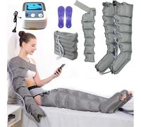 Leg Air Compression Machine Recovery System, 6-Cavity Lymphatic Drainage Massager Legs Arm, Waist, Leg Massage Recovery Boots for Pain and Circulation Improvement Swollen (6 Chambers2 2 Legs+1 Ar