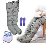 Leg Air Compression Massager, Timed and Adjustable Pressure Pneumatic Air Circulation Massager, Full Body Massage Pressotherapy, Relaxation Promotes Blood Circulation (A)