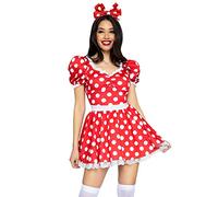 Leg Avenue 09601 87087 Minnie Mouse Women's Polka Dot Halloween Costume Dress, Red/White, S
