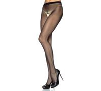 Leg Avenue 1905 - Translucent nylon open crotch tights, one size fits all (EUR 36-40), women's lingerie lingerie