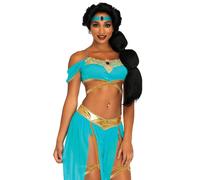 Leg Avenue 4PC.Oasis Princess off the sho Blue Color