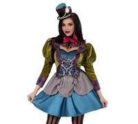 Leg Avenue 8550502101 Deluxe Mad Hatter Alice in Wonderland Costume, Women, Multicoloured, M (UK 10-12)