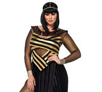Leg Avenue 85512X X Black/Gold Nile Queen Fancy Dress Costume (1X-Large-2X-Large/UK, 3-Piece), Womens, Size: 1XL-2XL (UK 18-22)