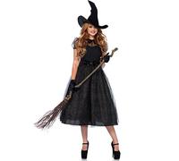Leg Avenue 85529 Spellcaster Costume Fancy Dress, Womens, Solid, Black, Size: M (UK 10-12)
