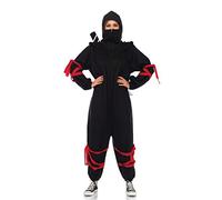 Leg Avenue 85546 - Cosy Ninja Onesie Women's Costume, One Size (Black Red)