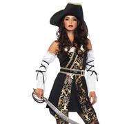 Leg Avenue 85563 "Black Sea Buccaneer Fancy Dress Costume (Large, 4-Piece)