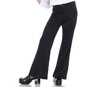 Leg Avenue 86641 Black Men's Bell Bottom Pants Fancy Dress Costume (Small/Medium, Size: S/M (UK 8-10)