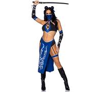 Leg Avenue 87145-05702 Combat Ninja, Medium, Black/Blue Adult Sized Costumes, Women, Multi, M