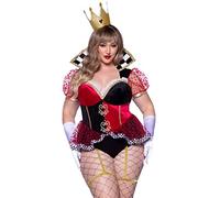 Leg Avenue 87152x-01108 Ravishing Queen, 1x-2x, Black/Red Costume, Women, Multicolored