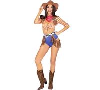 Leg Avenue 87159 10102 5 Pc Playful Cowboy Halloween Costume With Red Bandana Women's, Multicolour, M
