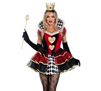 Leg Avenue 87219 10104 2 Pc Queen of Hearts Halloween Costume, Multicolor, XL