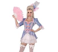 Leg Avenue 87264 10125 2 Pc Marie Antoinette Costume, Includes Ruffle Trimmed Velvet and Lace Dress With Bow Accents and Shrug, Multicolor, XS