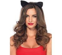Leg Avenue A2783 Velvet Black Cat Ear Headband Fancy Dress Costume (One Size)
