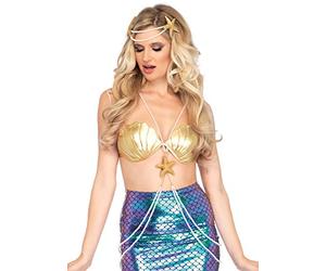 Leg Avenue A280022002 Mermaid Pearl Harness Halloween Costume, White, One Size