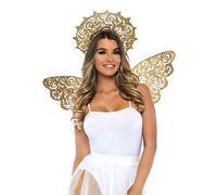 Leg Avenue A282322026 Golden Angel Kit Costume Accessories, Gold, One Size(UK 6-12)