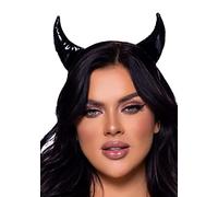 Leg Avenue A2911-00122 Devil Horns, O/S, Adult Costumes, Women, Black Vinyl, One Size (Pack of 2)