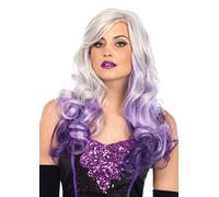 Leg Avenue Allure Multi Color Wig, Grey & Purple