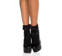 Leg Avenue Black Lace Ruffle Ankle Socks