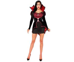 Leg Avenue Bloodsucking Bombshell Dress and Jacket Vampire Costume - Size L - Black & Red