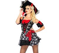 Leg Avenue Buccaneer Babe Costume (M/L, Black/Red)