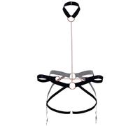 Leg Avenue Butt harnes & Wrist Restraints, O/S(Black)