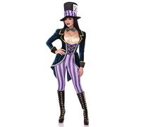Leg Avenue Classic Mad Hatter Women’s Jumpsuit Costume - Size L - Multicolor