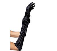 Leg Avenue Deluxe Long Black Snap Button Gloves - One Size
