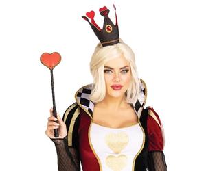 Leg Avenue Deluxe Queen of Hearts Black/Red One Size