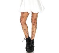 Leg Avenue Dollar Sign Pantyhose, Nude & Black, One Size