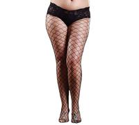 Leg Avenue Fishnet Tights With Panty, Black White Red, S-L XL-4XL