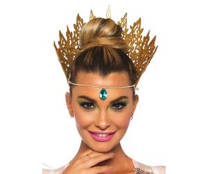 Leg Avenue Gold Glitter Die Cut Crown with Jewel