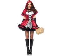 Leg Avenue Gothic Red Riding Hood Costume (S, Red/White)