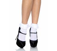 Leg Avenue Hosiery Collection Universal White Crochet Anklet Socks