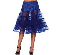 Leg Avenue Knee Length Petticoat, One Size, Royal Blue