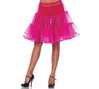 Leg Avenue Knee Length Petticoat Skirt, One Size, Fuchsia