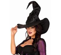 Leg Avenue Large Ruched Witch Hat, Black