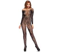 Leg Avenue Long Sleeved Bodystocking - One Size Black