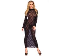 Leg Avenue Long Sleeved Long Dress UK 8 to 14