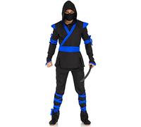 Leg Avenue Men's 5 Pc Ninja Costume with Shirt, Pants, Belt, Face Mask, Hood