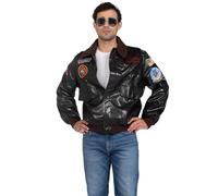 Leg Avenue Men's Licensed Top Gun Bomber Jacket, Brown, S